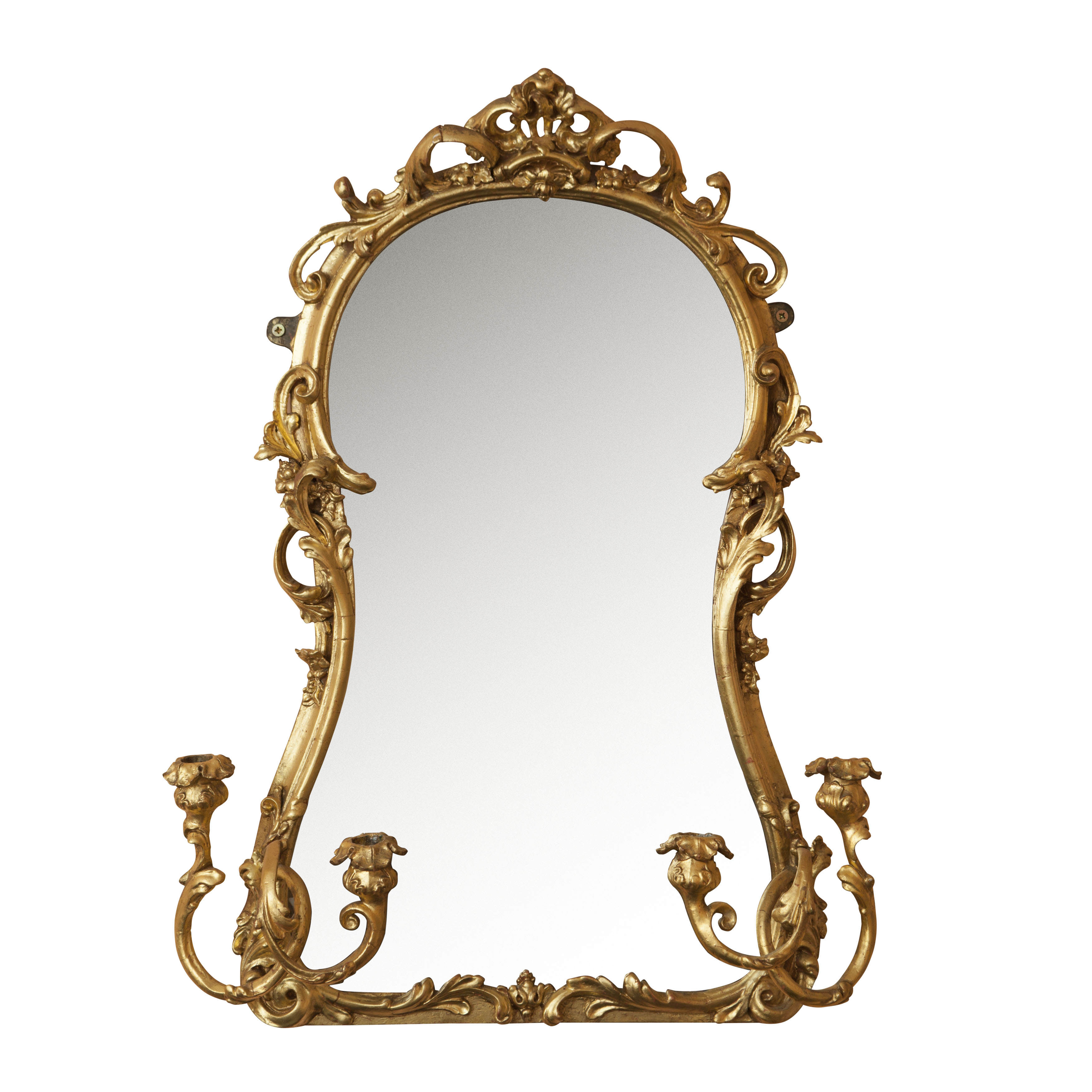 PAIR OF VICTORIAN GILTWOOD FRAMED WALL GIRANDOLES