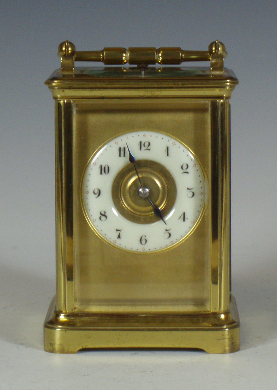 A brass cased repeater carriage clock