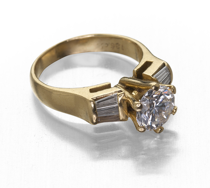 A diamond ring,