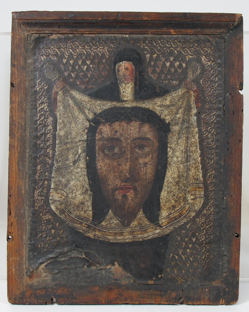 An icon Probably of St Veronica holding the veil or The Mandilion