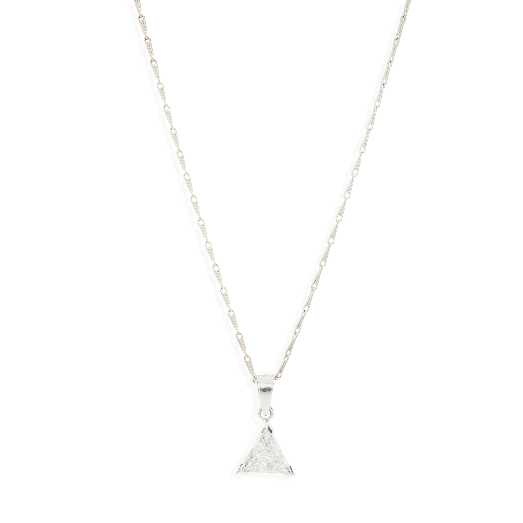 A diamond single-stone pendant