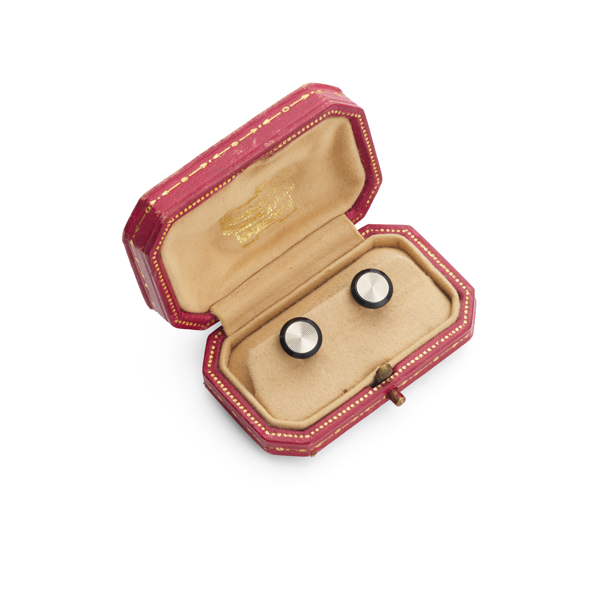A pair of onyx studs, first half of the 20th century