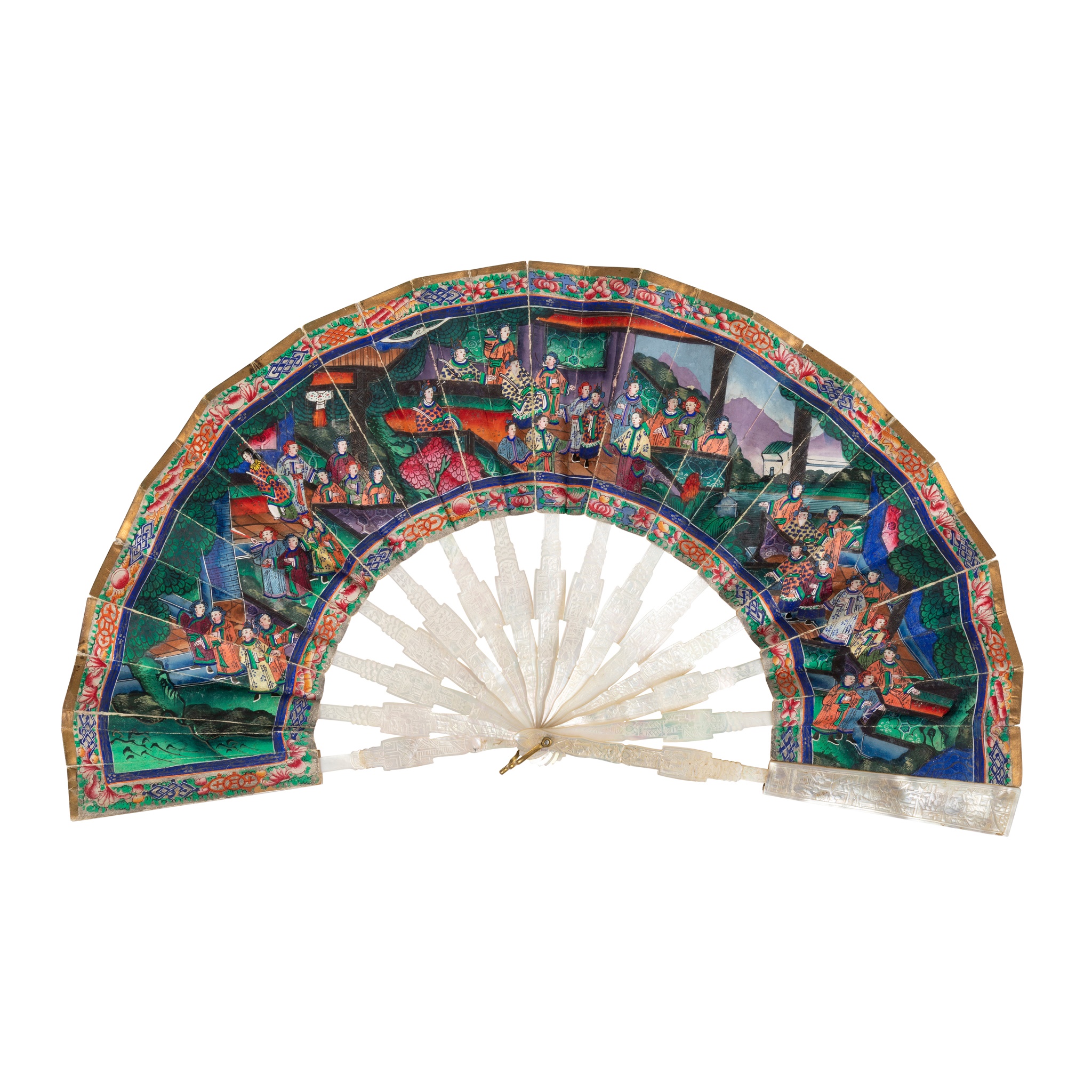 MOTHER OF PEARL 'TELESCOPIC' FAN