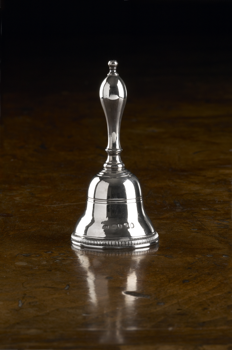 A George III silver table bell