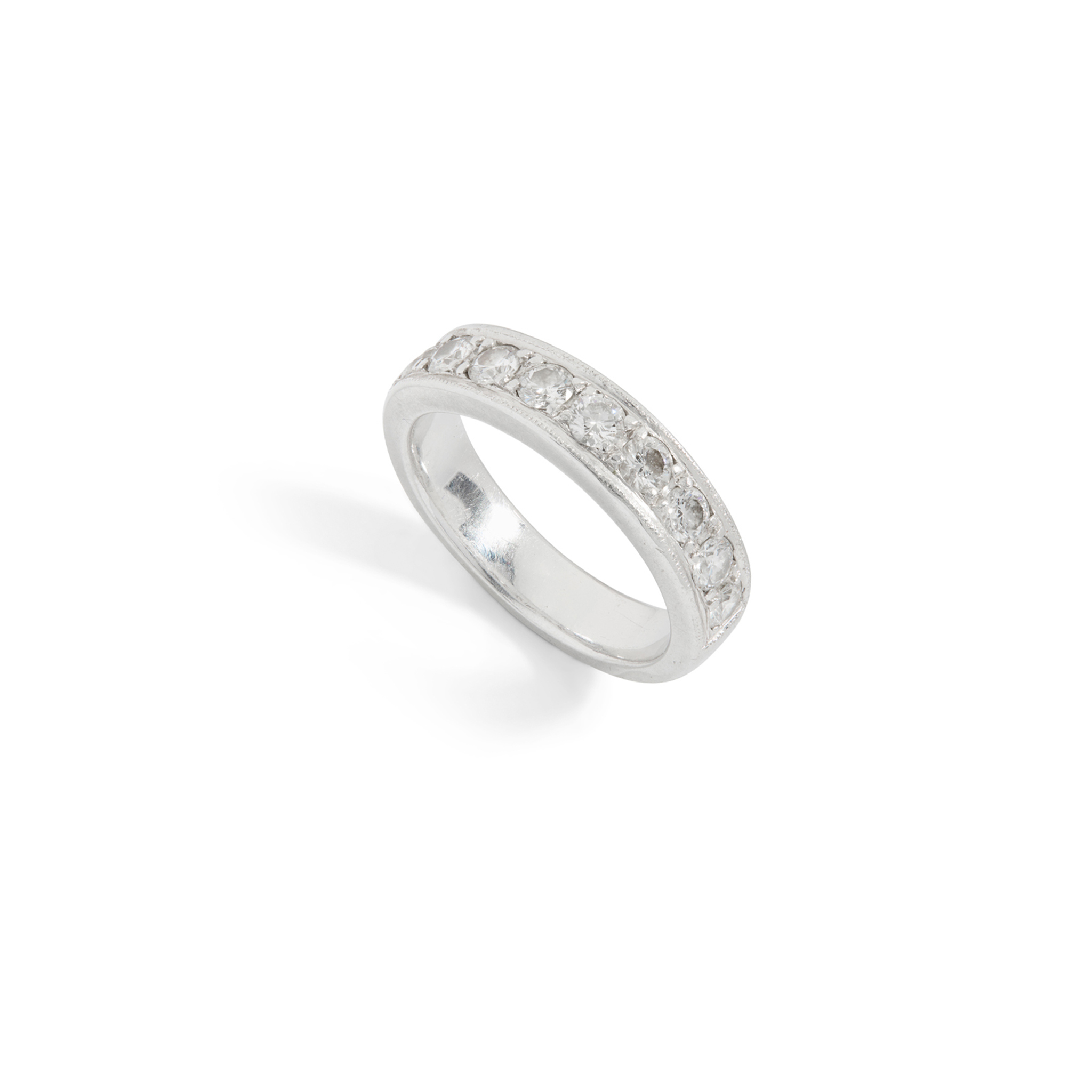 A diamond half eternity ring