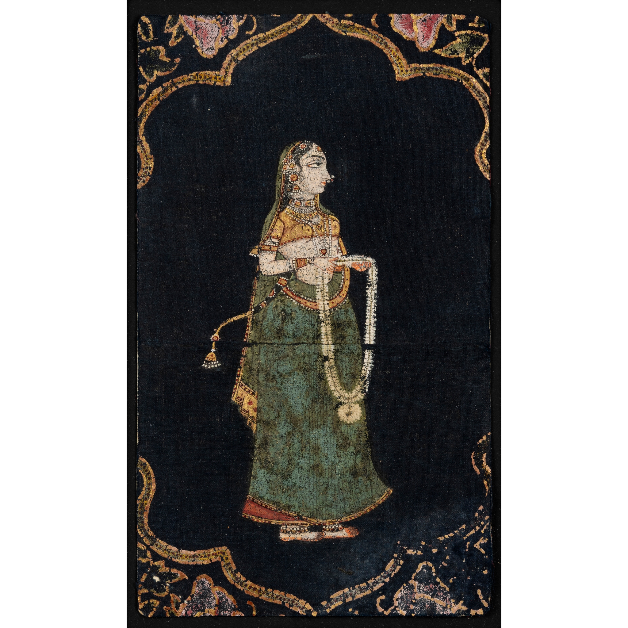 AN EARLY PICCHAVAI FRAGMENT OF A GOPI HOLDING A GARLAND