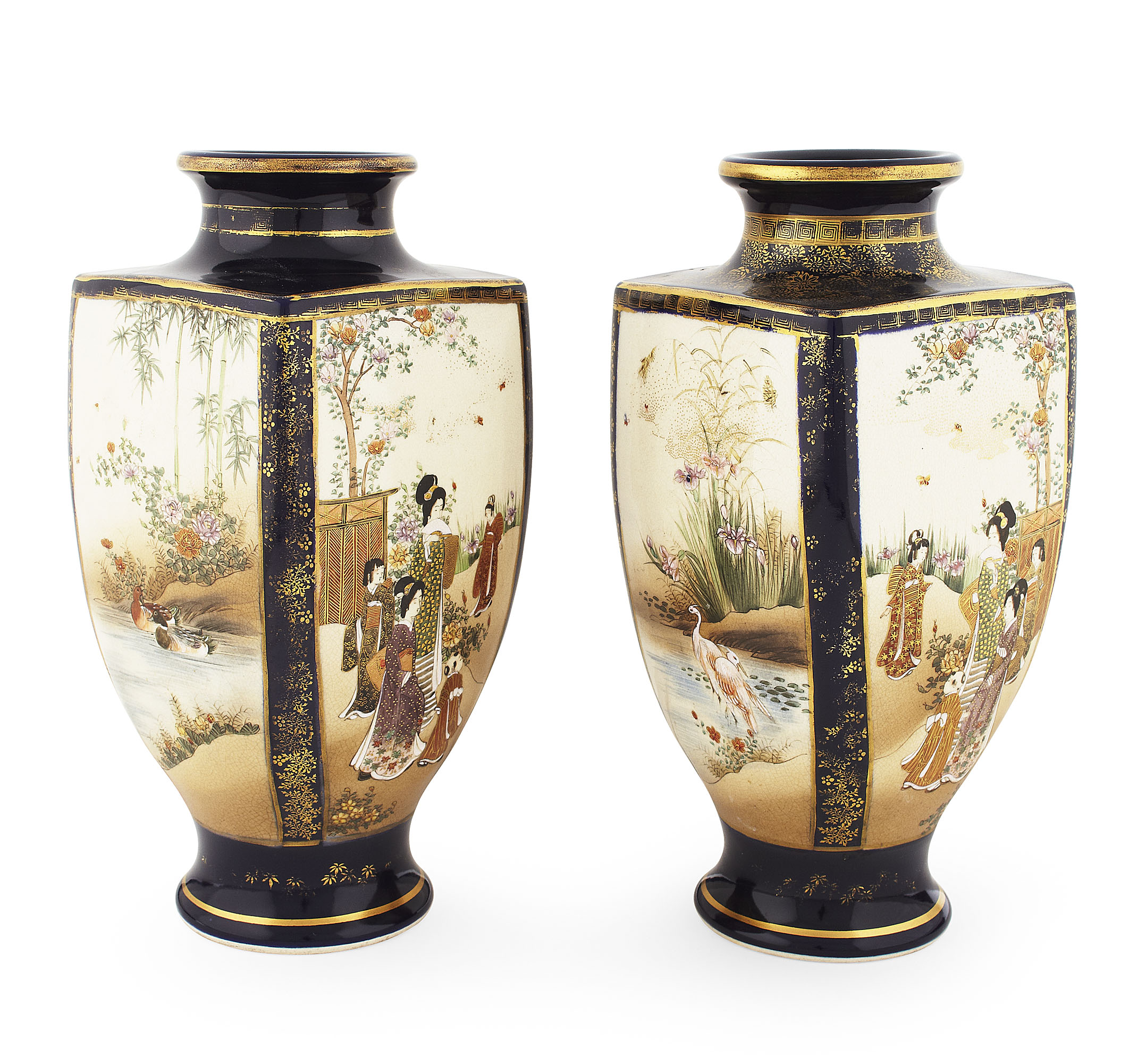 PAIR OF JAPANESE SATSUMA VASES