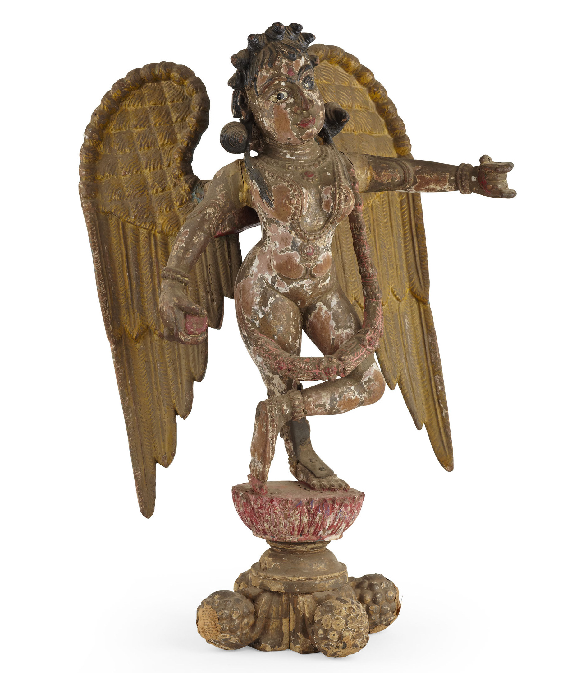 INDIAN CARVED FIGURE OF DEITY