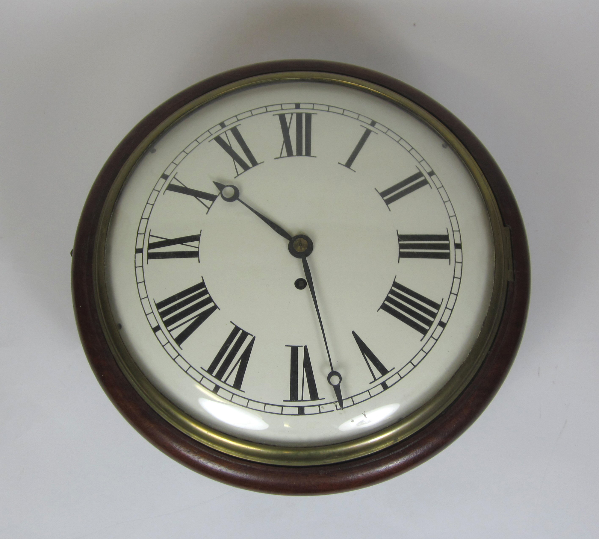 MAHOGANY FRAMED WALL CLOCK