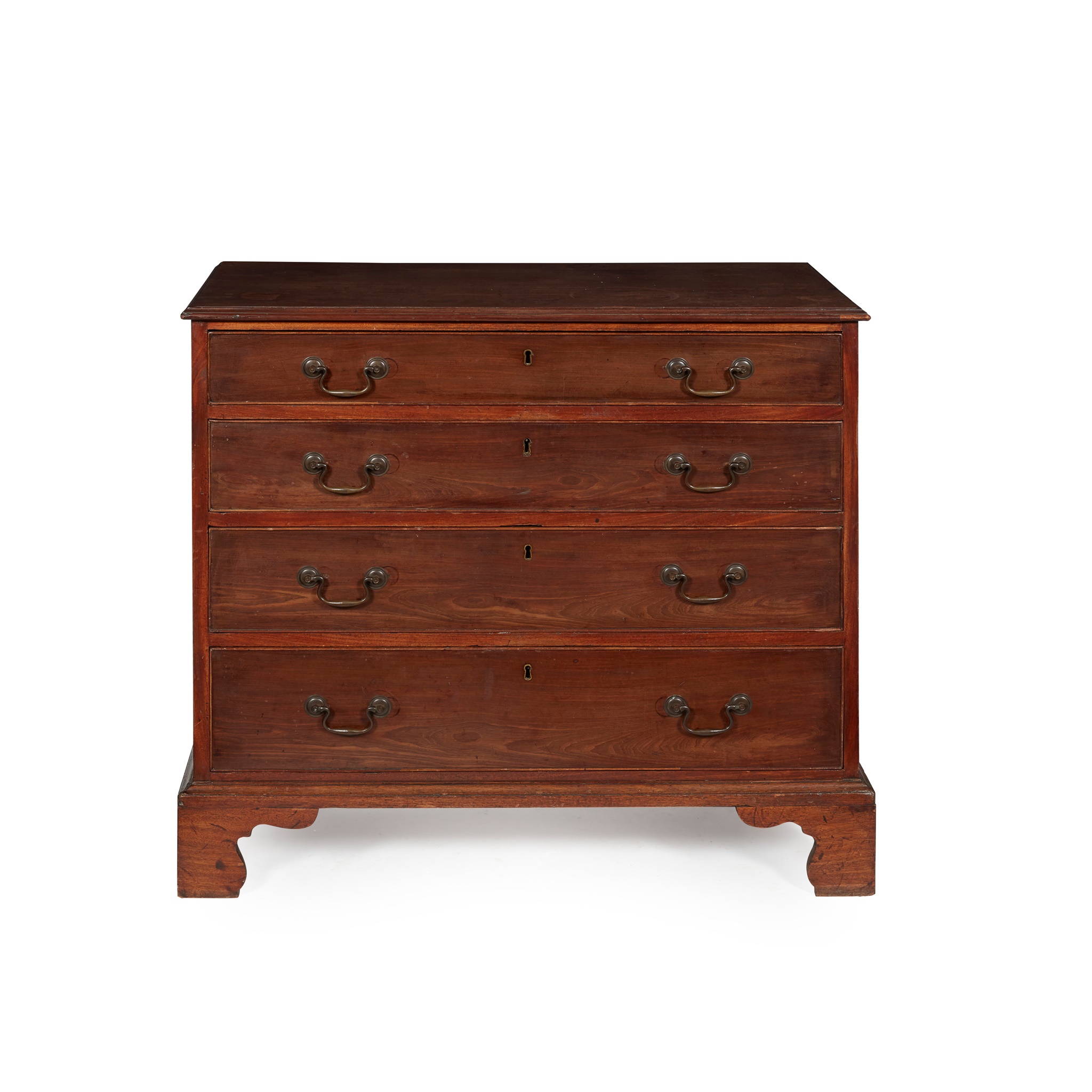 GEORGE III MAHOGANY MOULDED EDGE CHEST OF DRAWERS