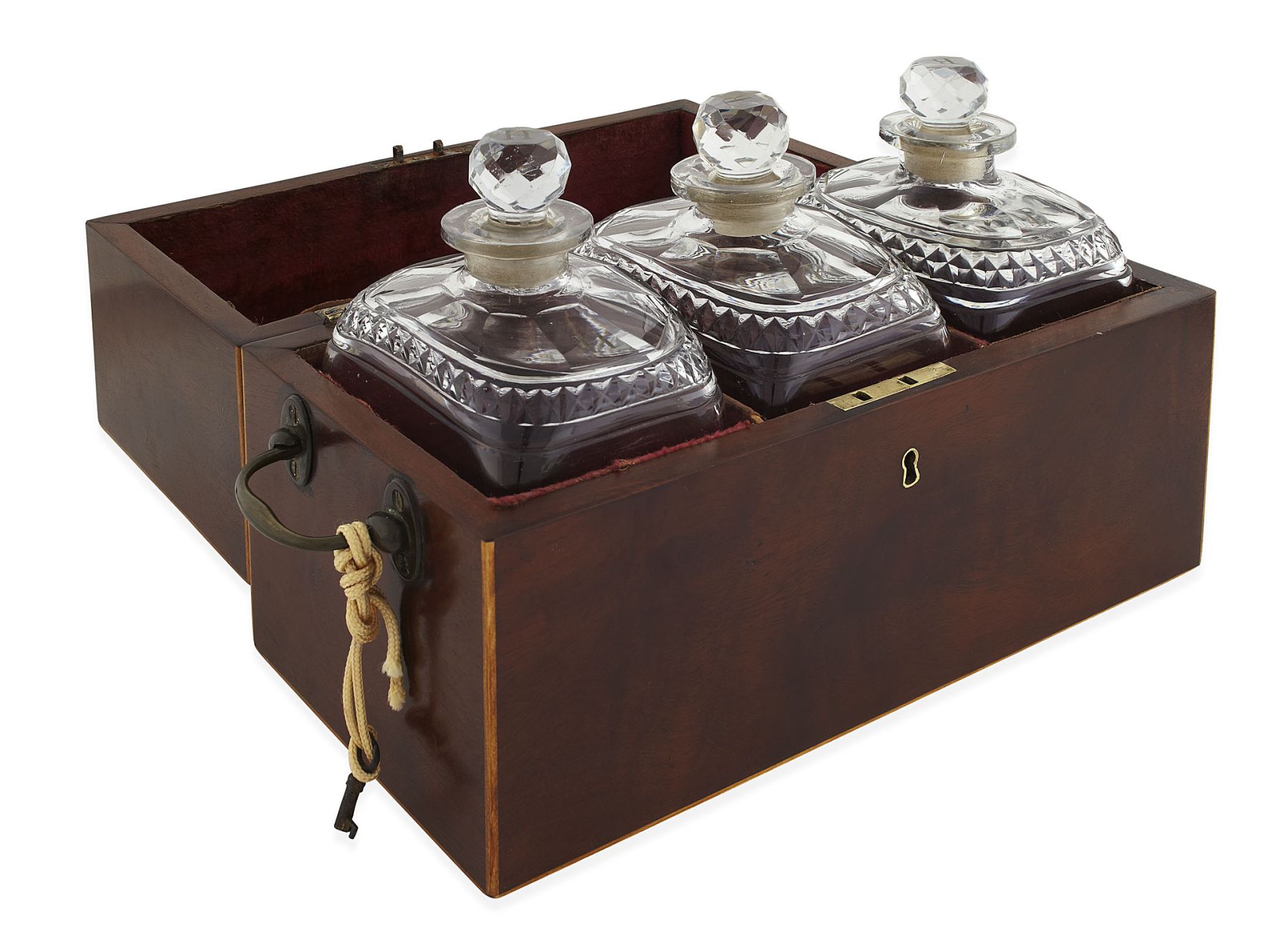 GEORGE III MAHOGANY DECANTER BOX