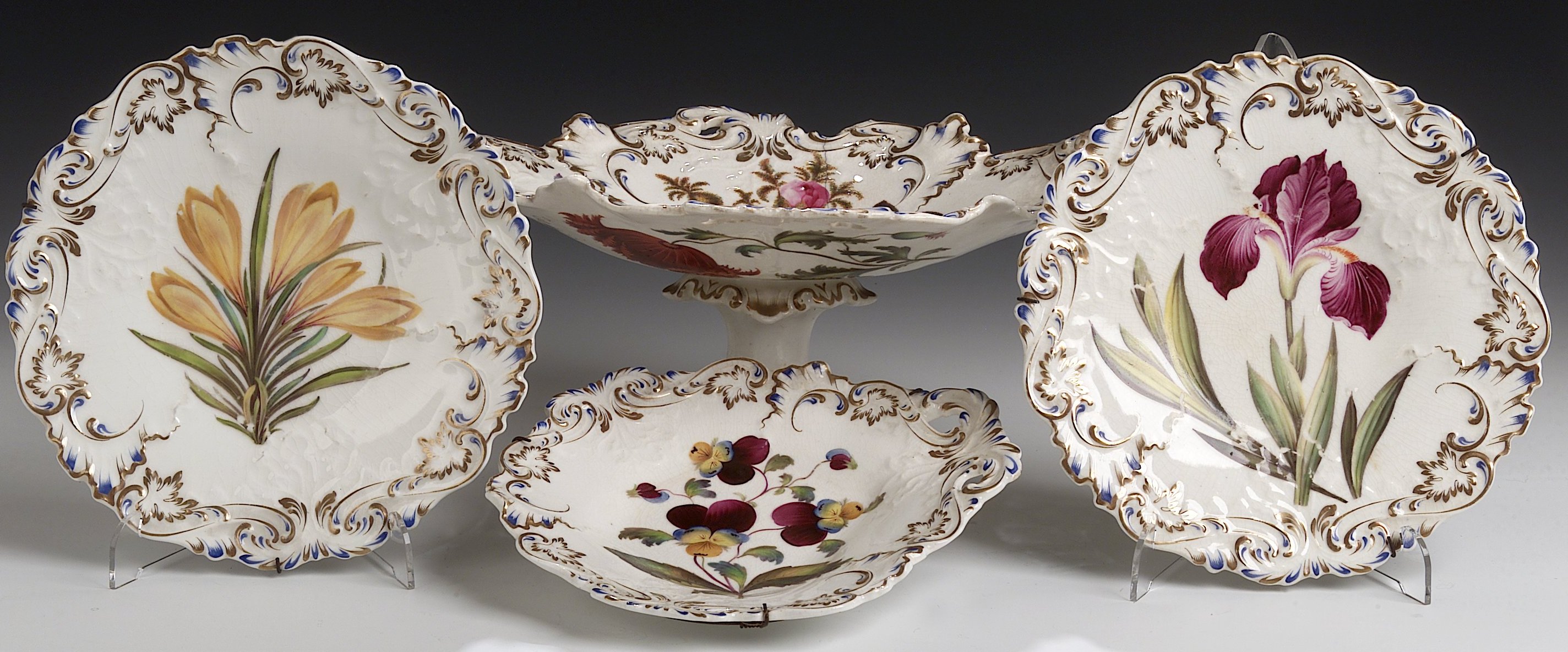 An English china fruit service