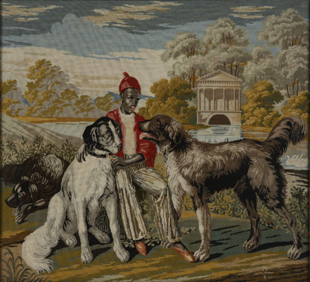 A Victorian needlework picture