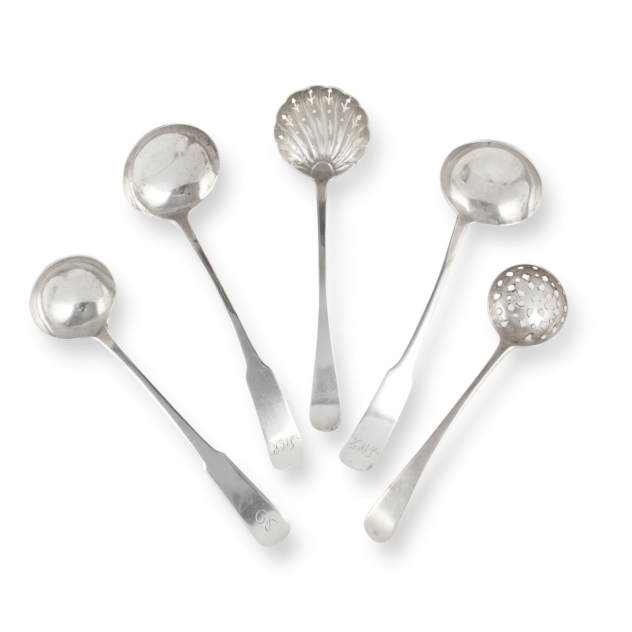 MONTROSE - A PAIR OF SCOTTISH PROVINCIAL TODDY LADLES