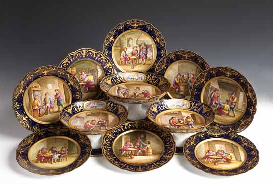 A painted fruit service