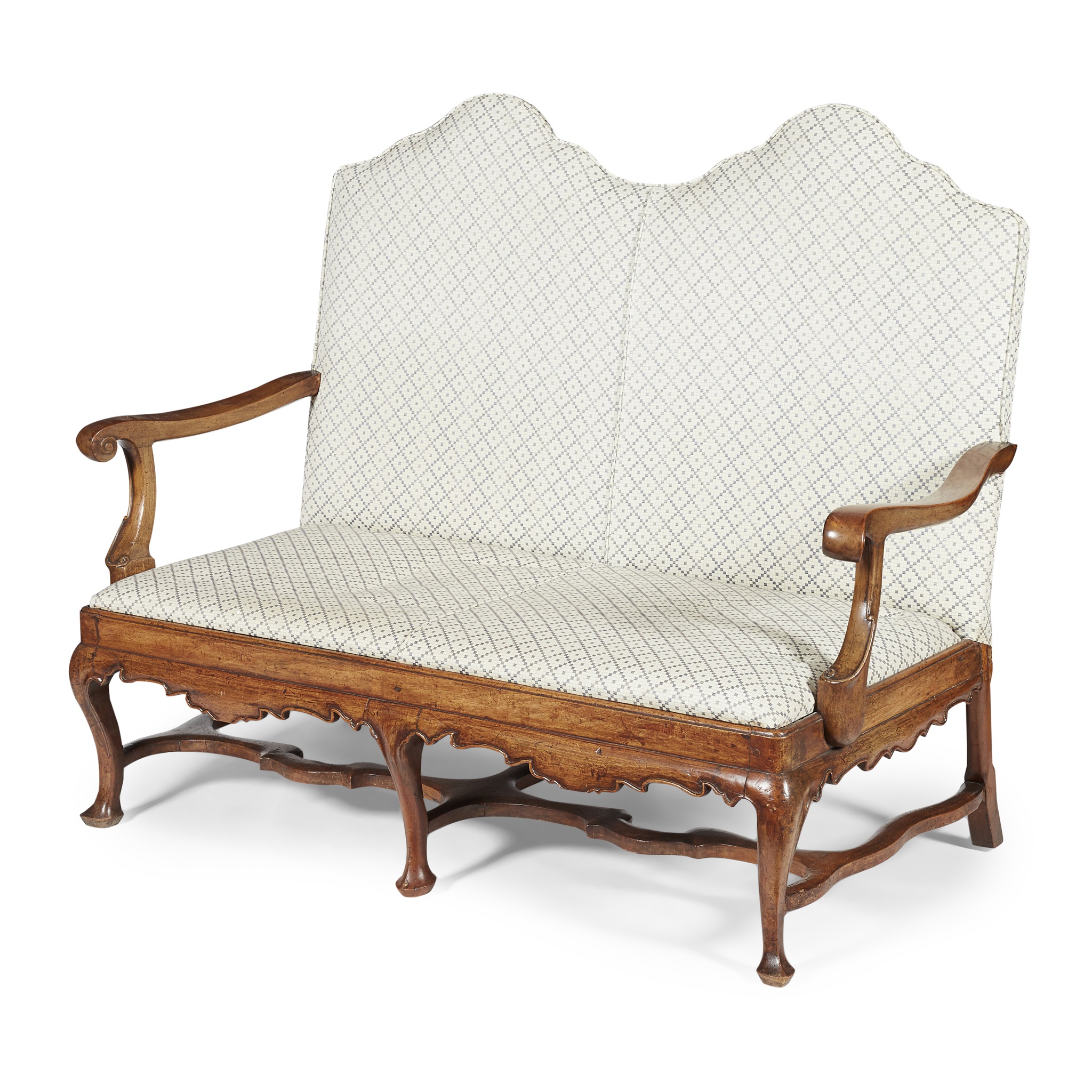 QUEEN ANNE STYLE DOUBLE CHAIRBACK SOFA, MORISON & CO., EDINBURGH