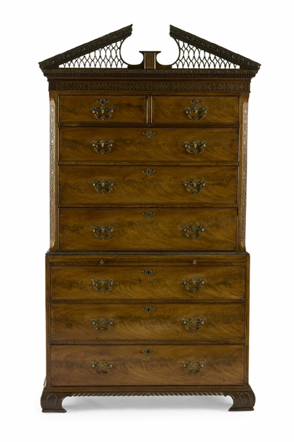 A George III mahogany chest-on-chest