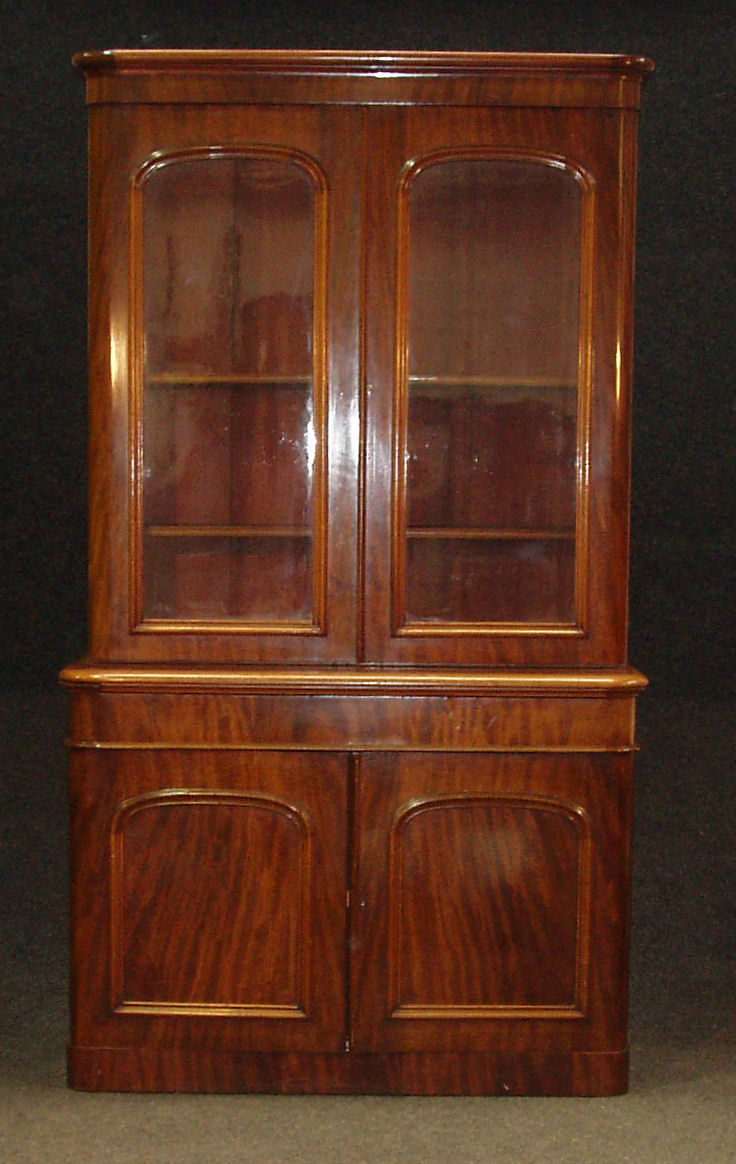A Victorian mahogany glazed bookcase