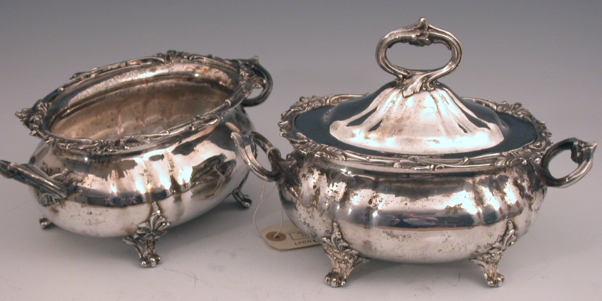 A pair of Victorian sauce tureens