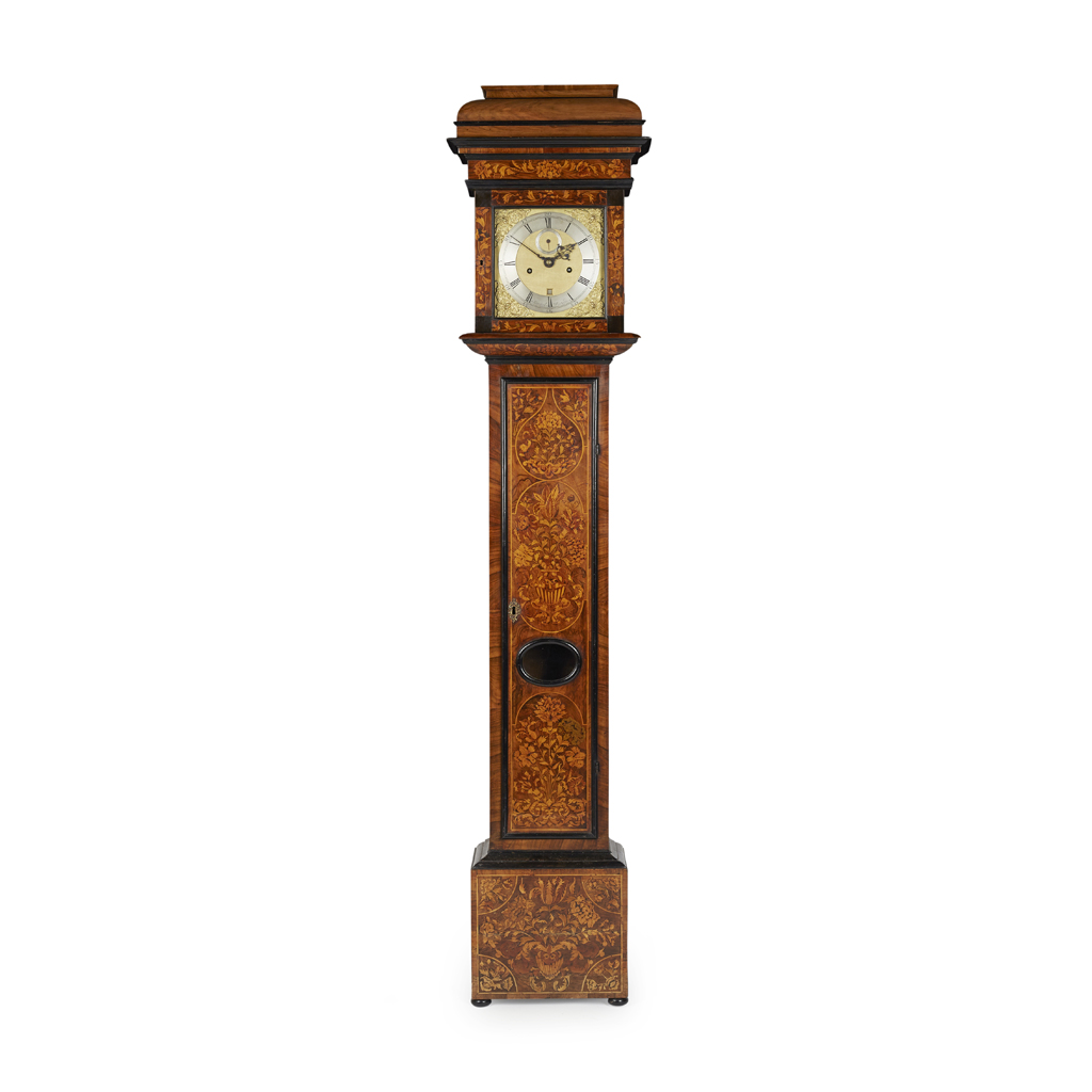 WILLIAM AND MARY MARQUETRY LONGCASE CLOCK BY SAMUEL WATSON