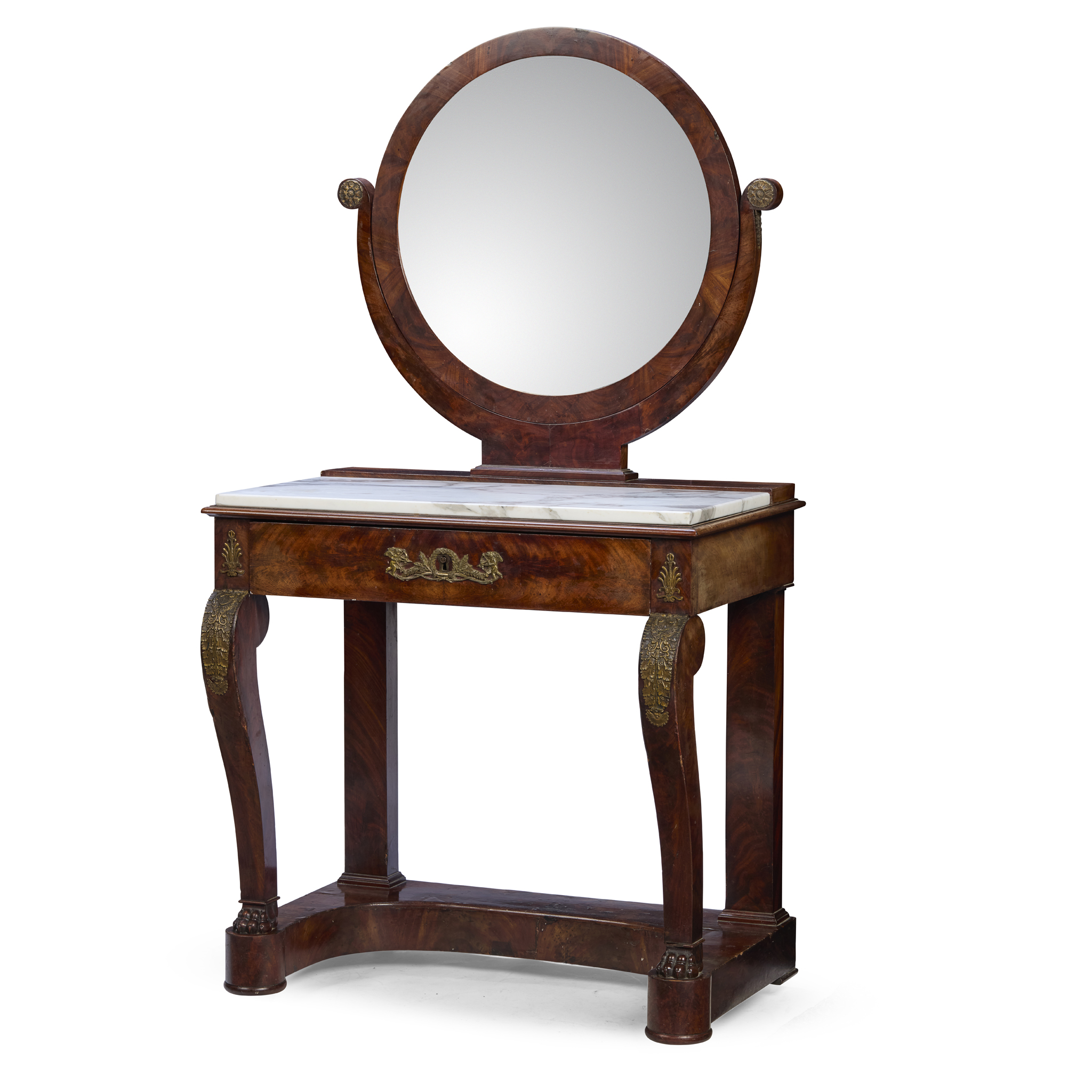 FRENCH EMPIRE STYLE MAHOGANY DRESSING TABLE