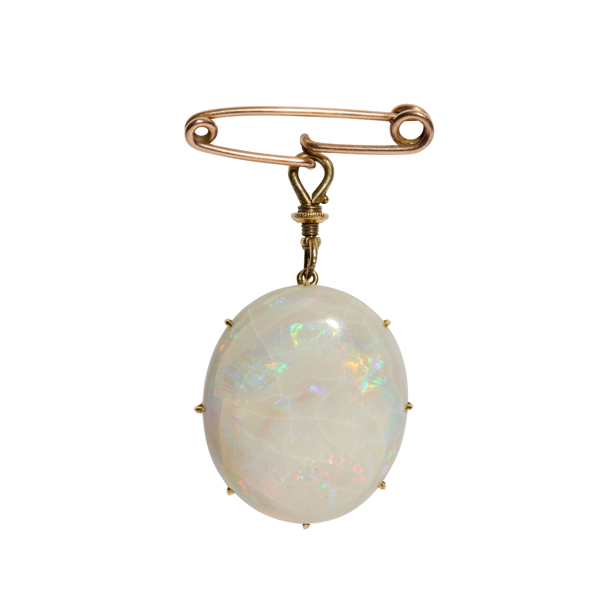 A large opal brooch