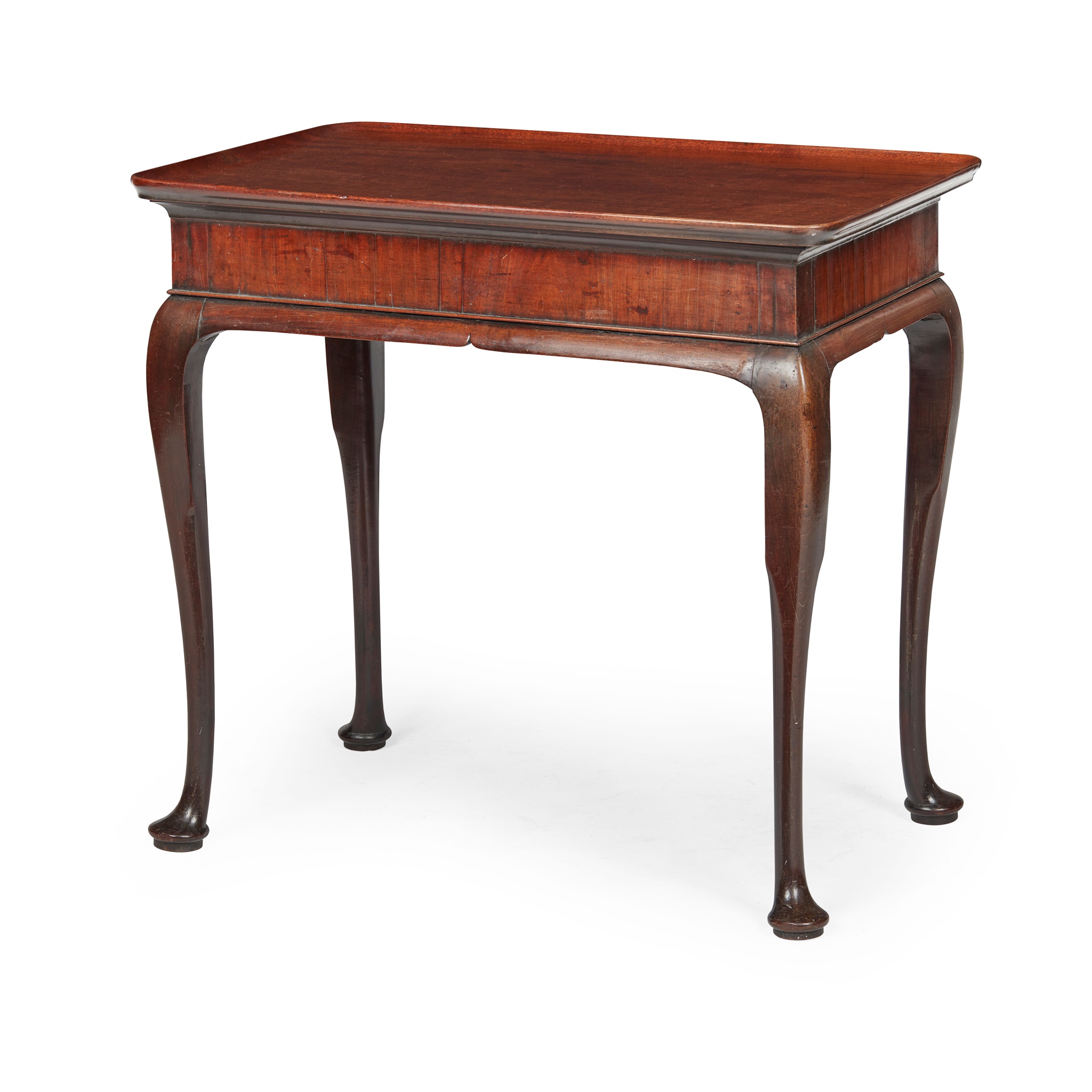 GEORGE II MAHOGANY TRAY TOP TEA TABLE