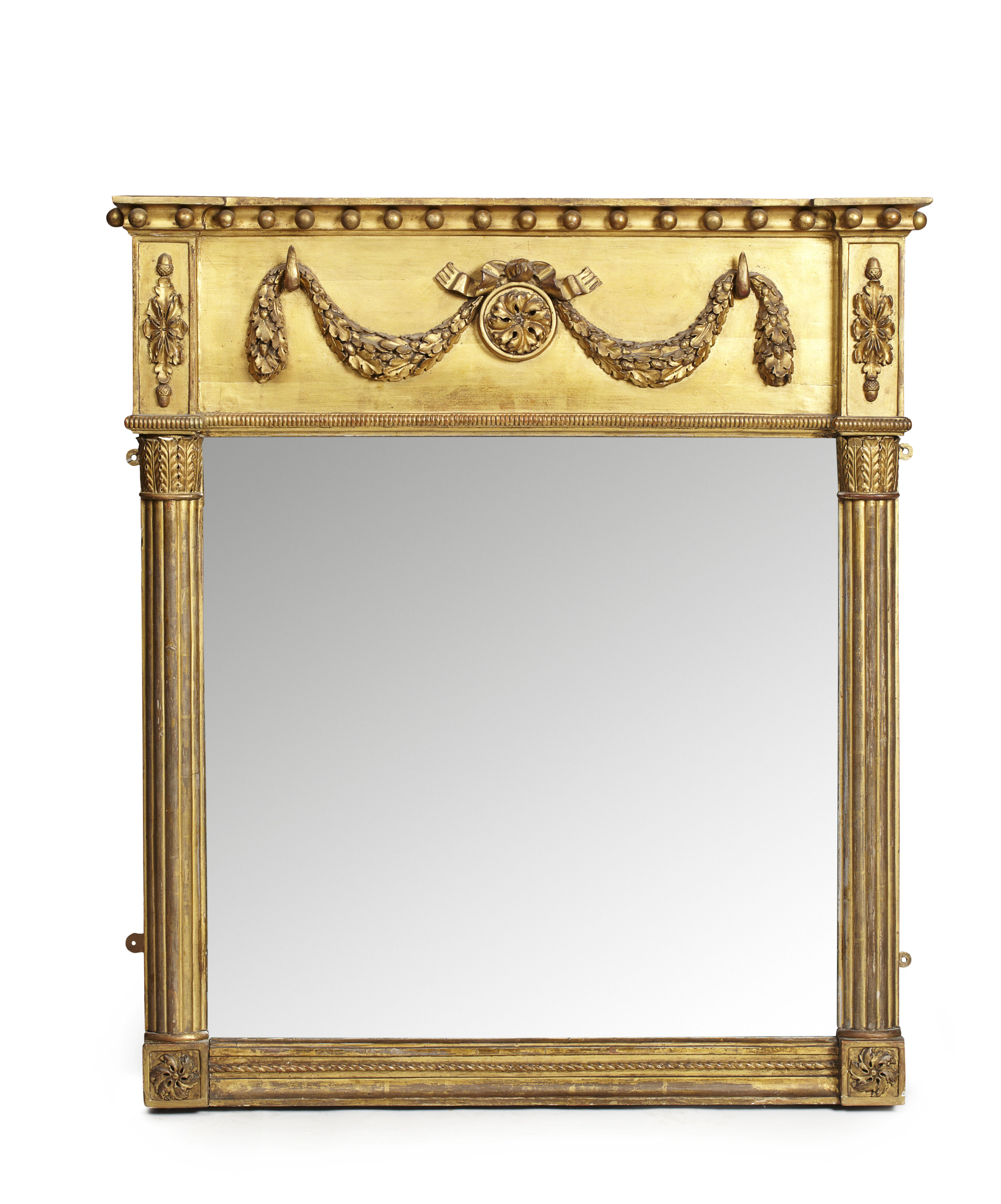 REGENCY GILTWOOD AND GESSO OVERMANTEL MIRROR