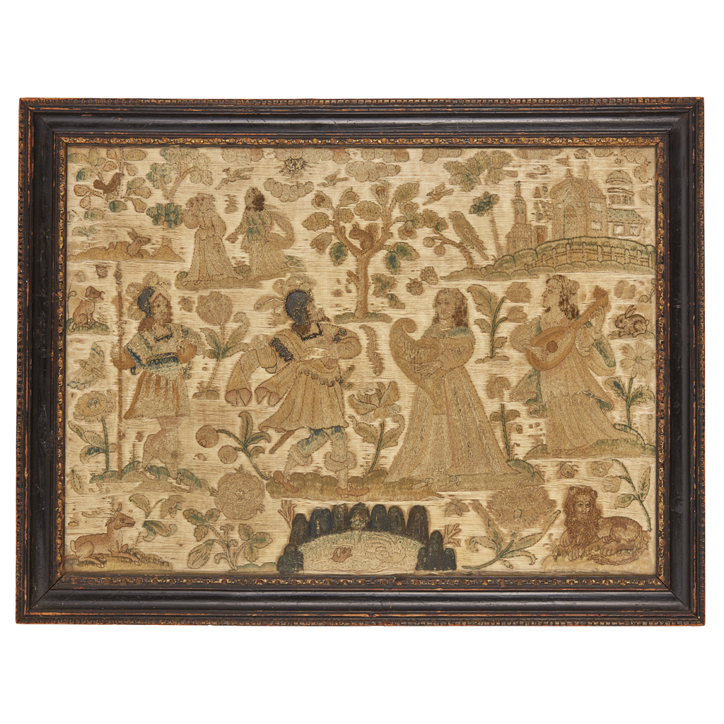 CHARLES II NEEDLEWORK PANEL
