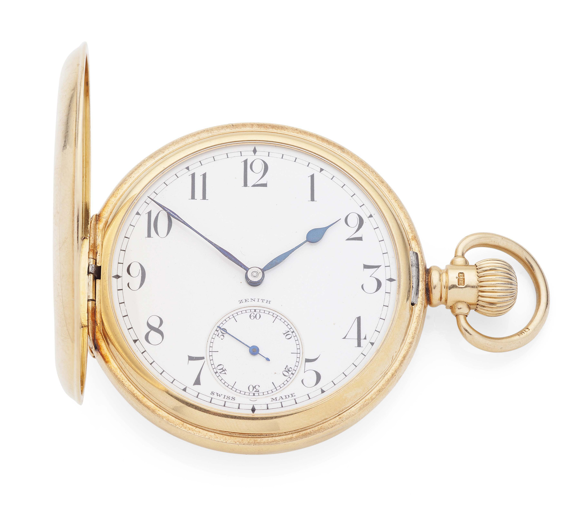 ZENITH - An early 20th century 18ct gold hunter cased pocket watch