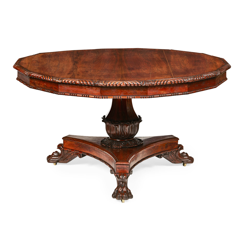 EARLY VICTORIAN ROSEWOOD CENTRE TABLE