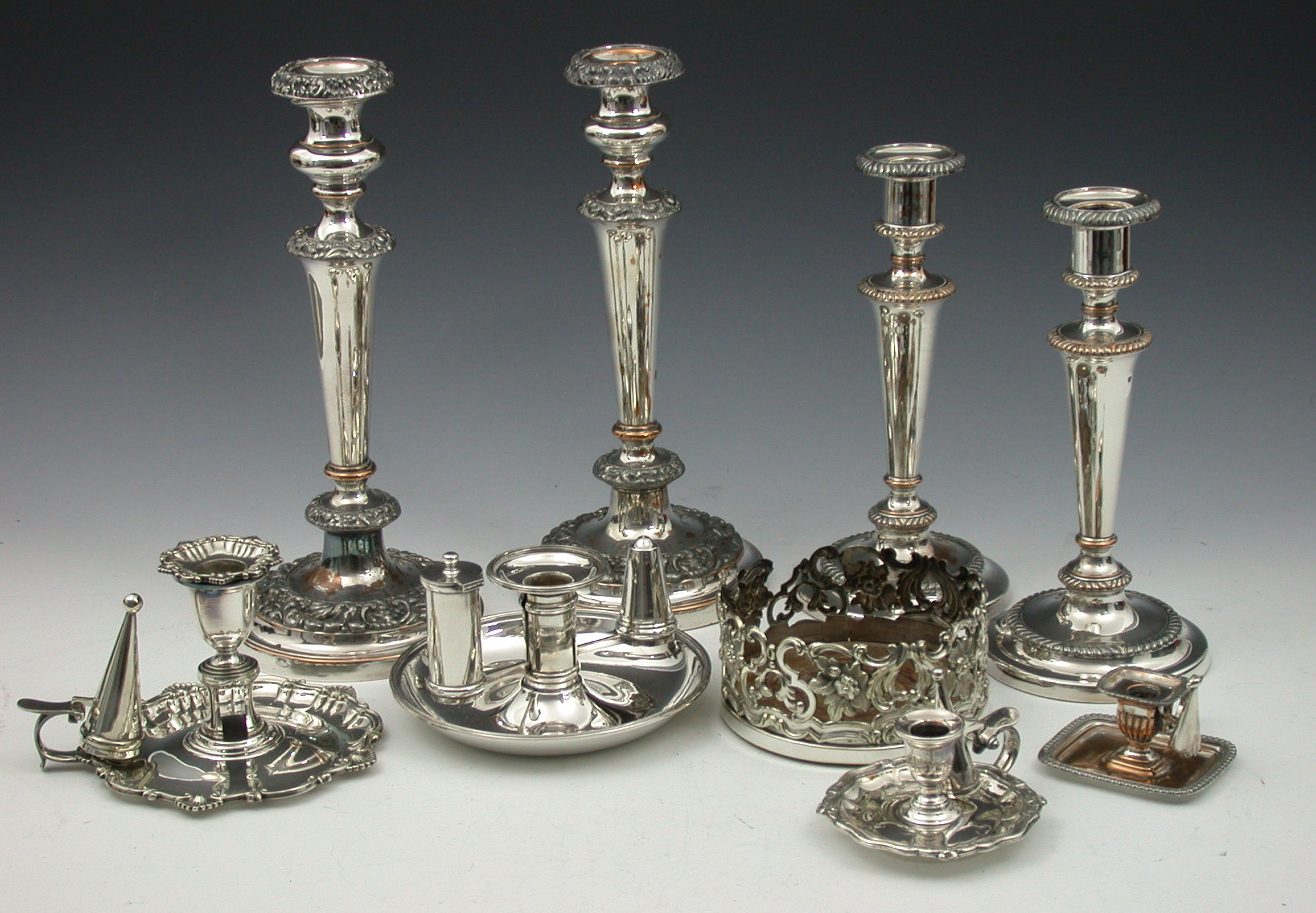 A collection of plated items,