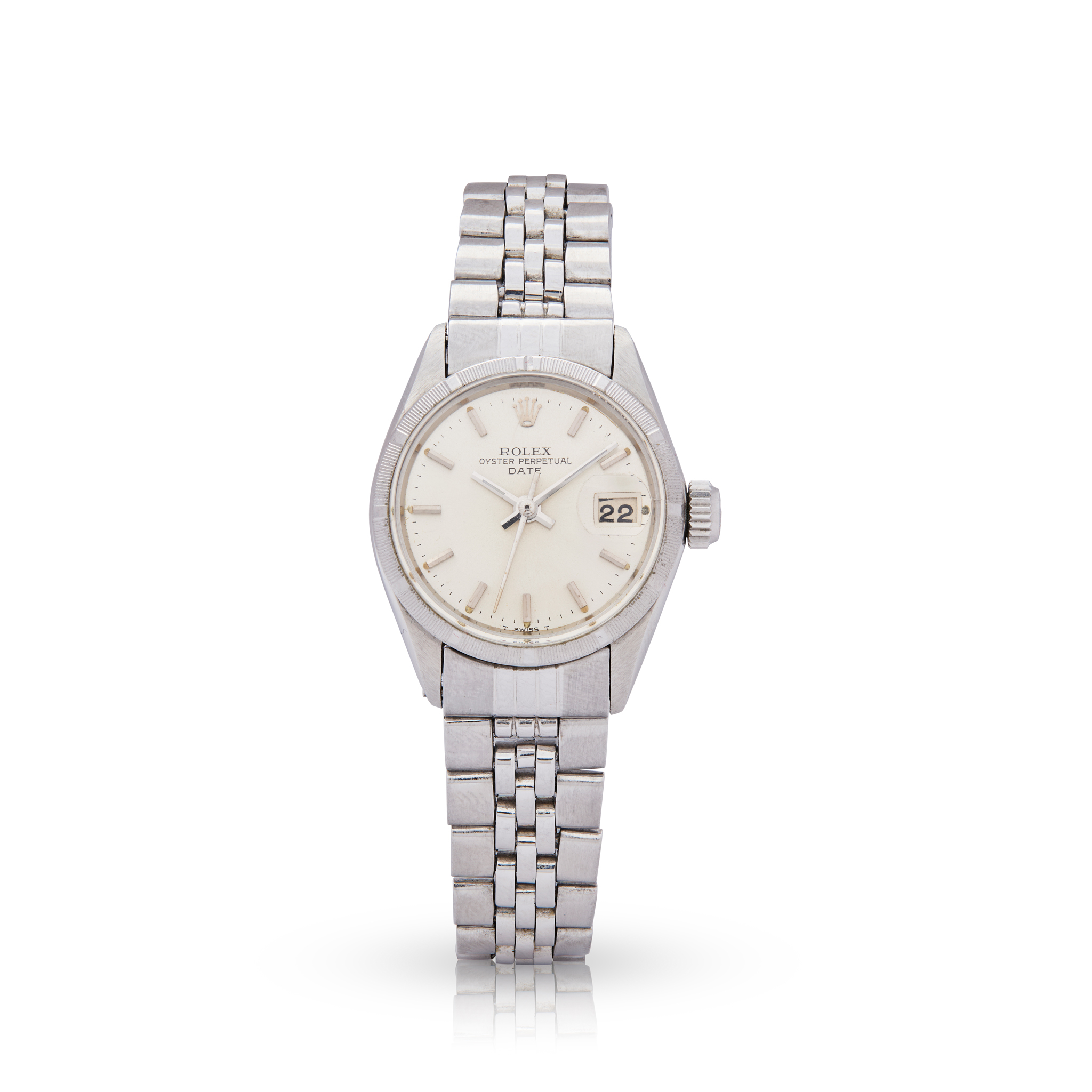 Rolex. A Ladies stainless steel automatic wristwatch with date