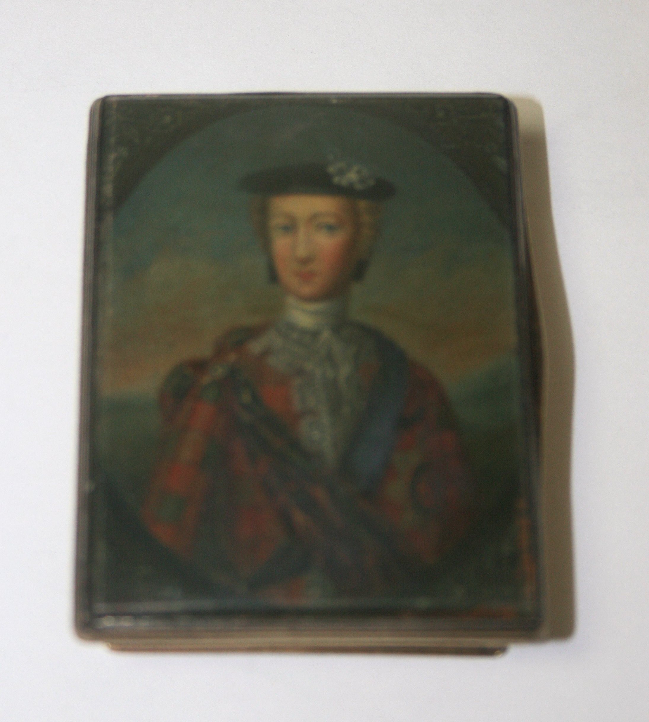 A George II silver gilt oblong snuff box