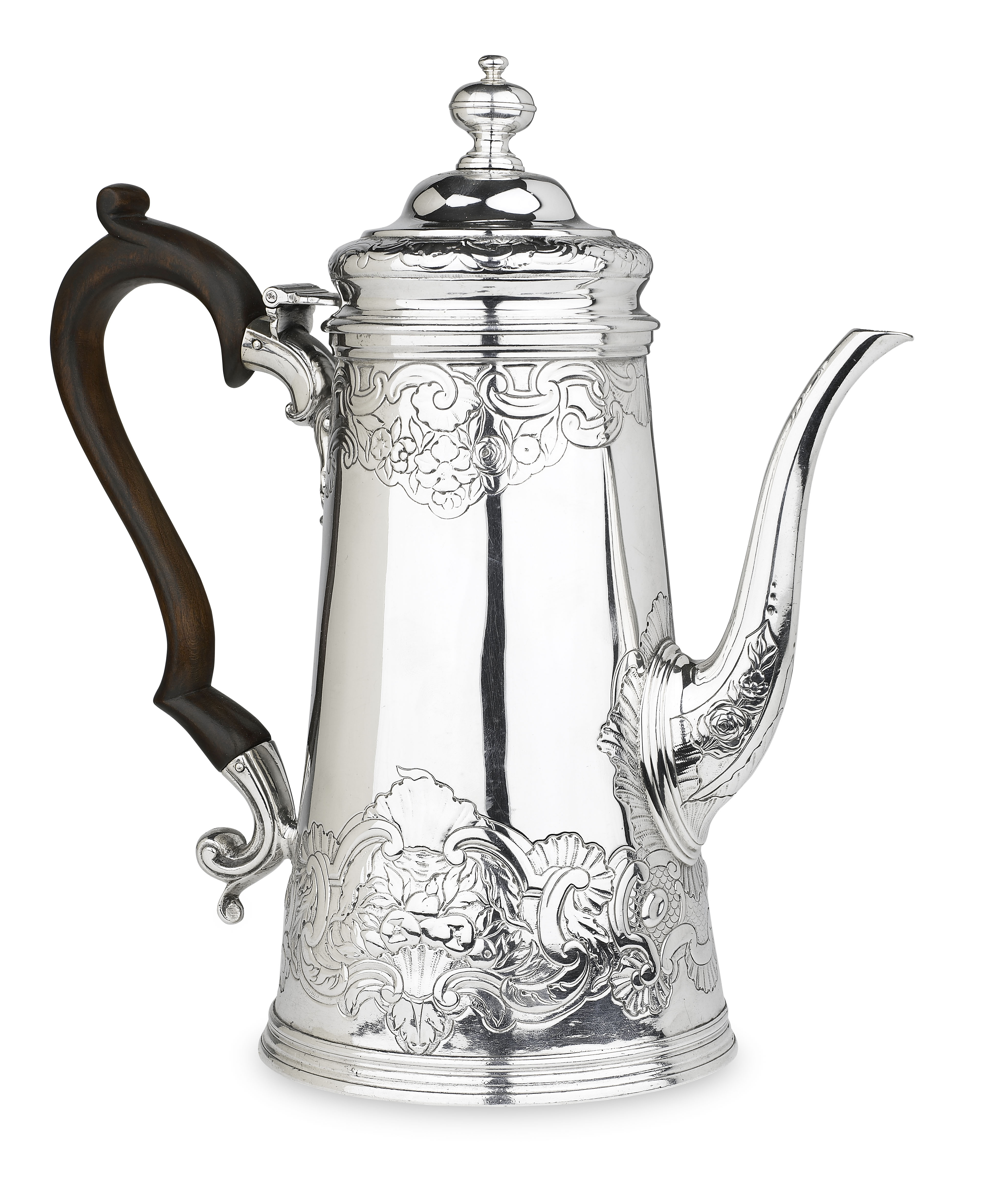 An early George III Scottish silver coffee pot