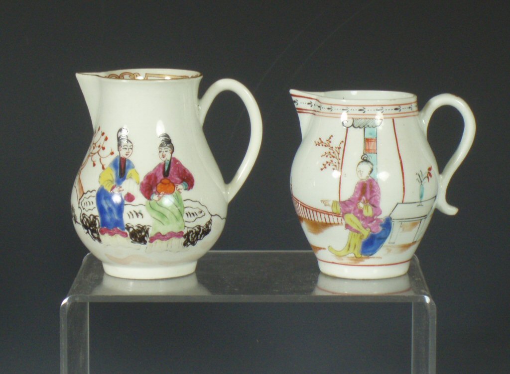 A First Period Worcester polychrome sparrow beak jug, circa 1765-70