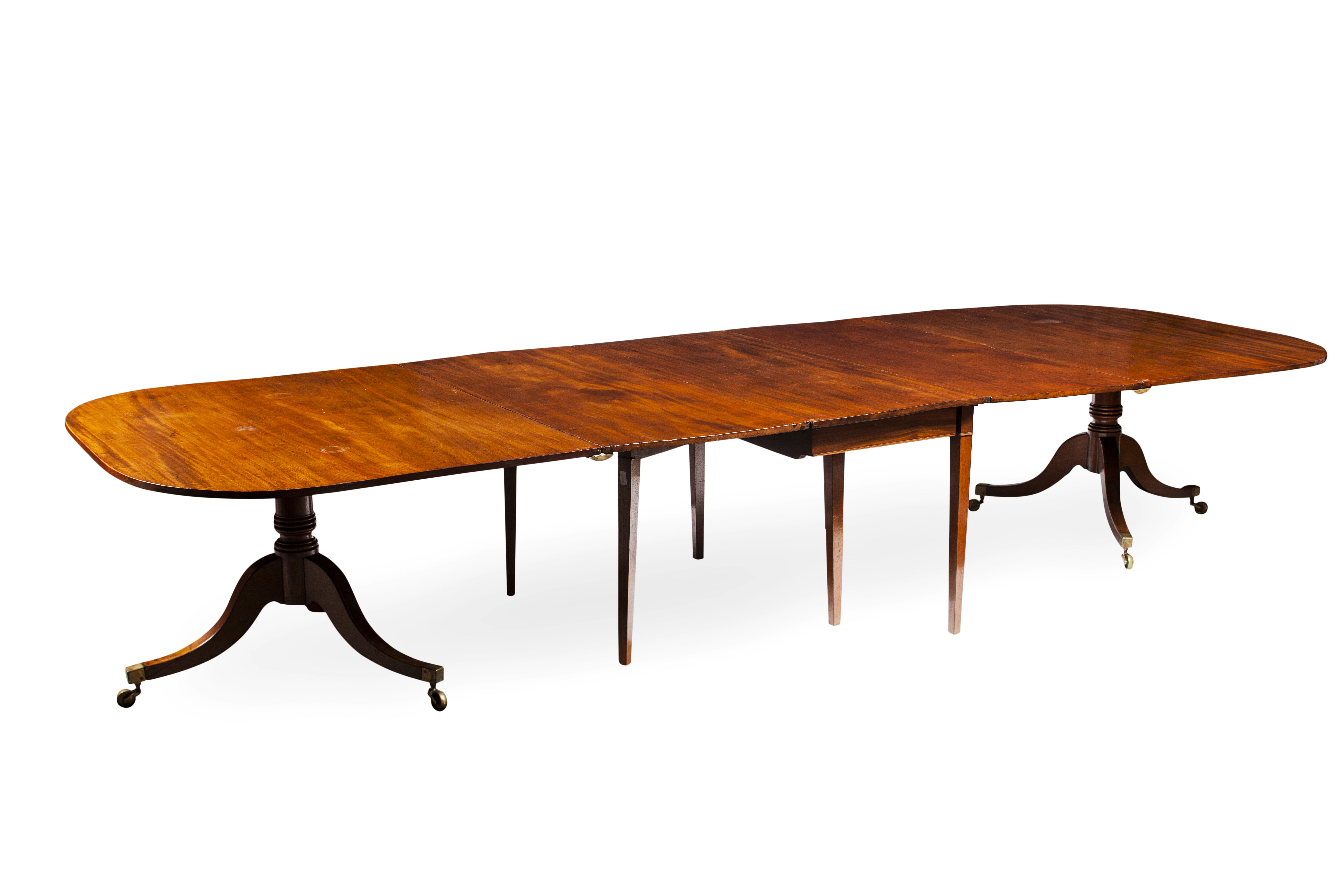GEORGE III STYLE MAHOGANY DINING TABLE