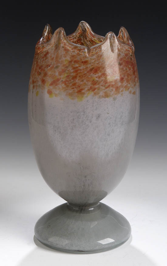 A Vasart glass table lamp