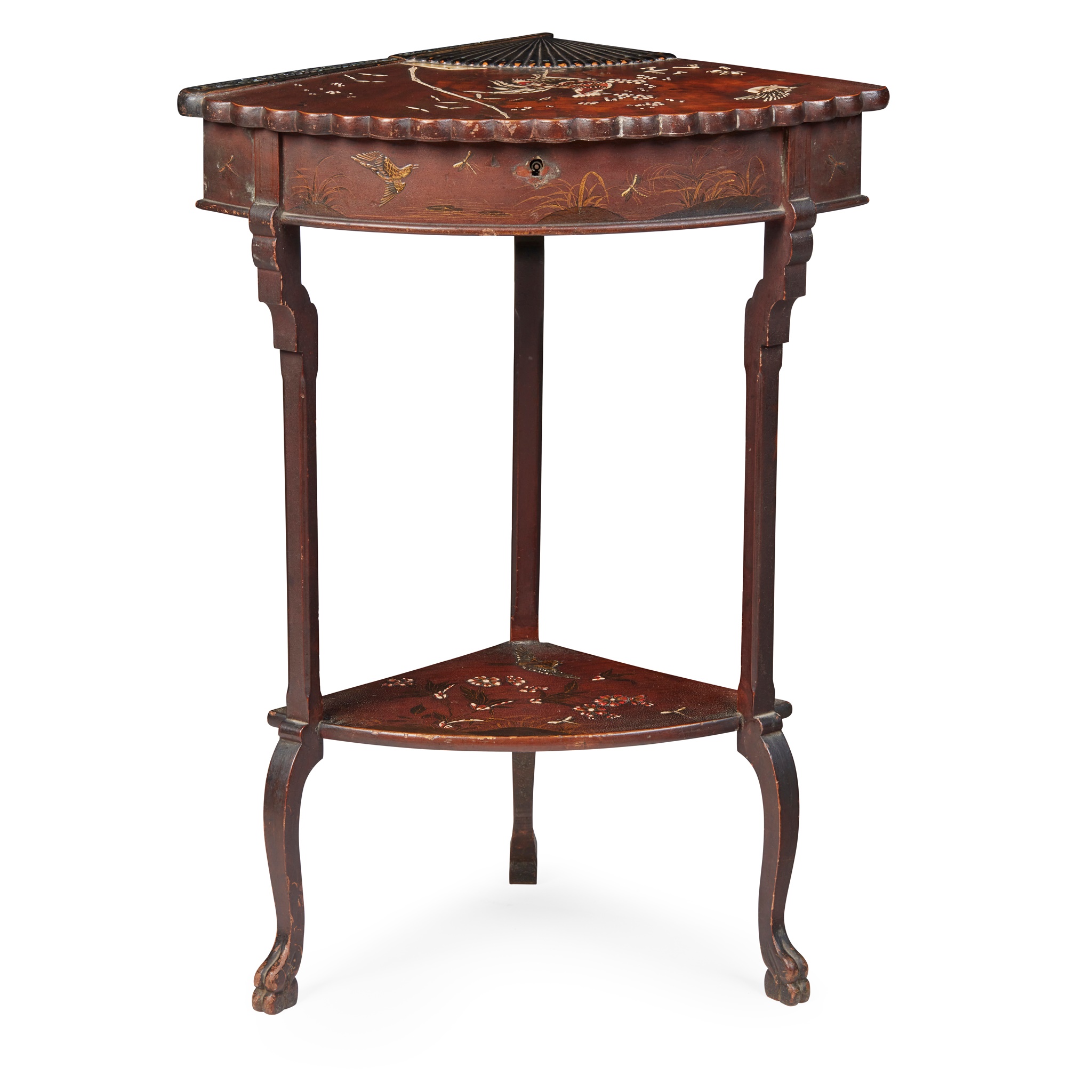 AESTHETIC MOVEMENT JAPONESQUE EBONISED AND ABALONE WORK TABLE