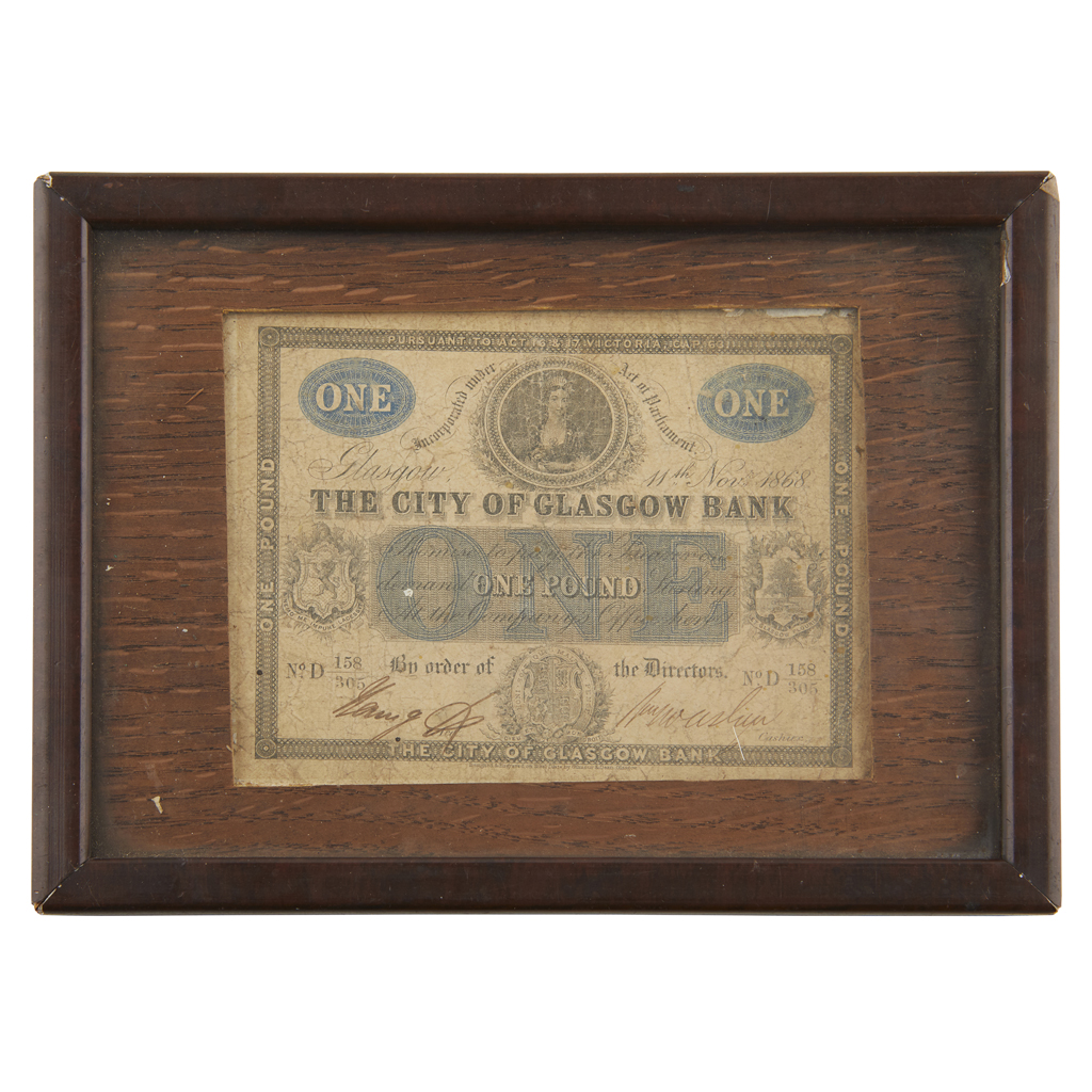 THE CITY OF GLASGOW BANK ONE POUND NOTE