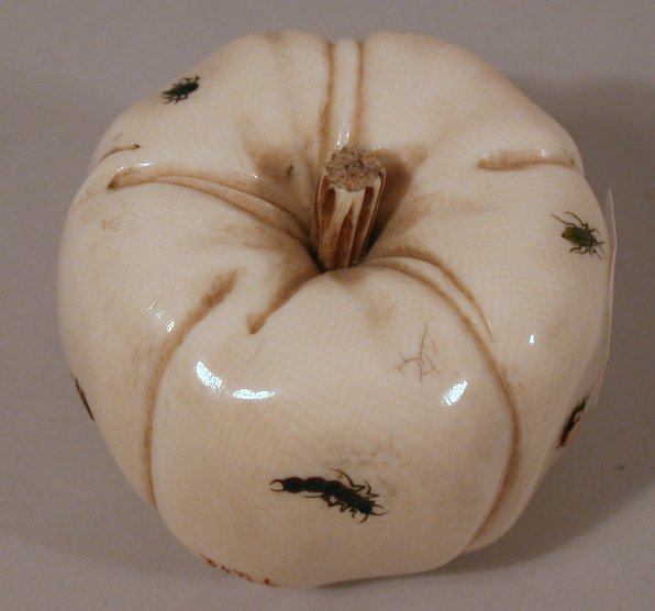 A Japanese carved ivory shibyama decorated gourd