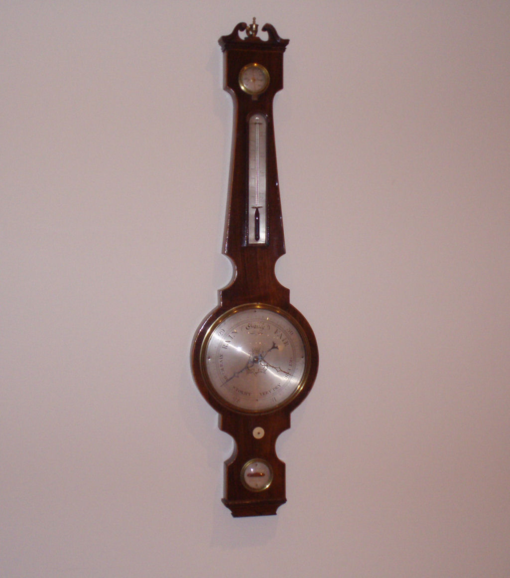 A William IV rosewood wheel barometer