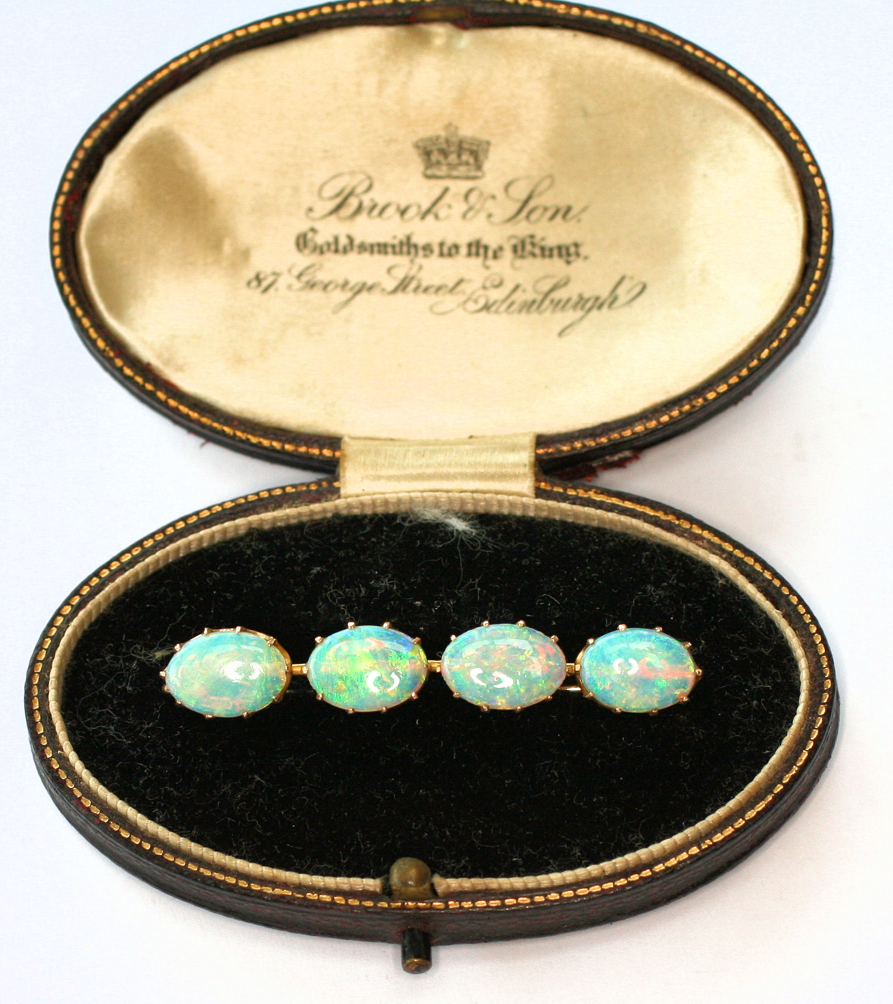 An opal brooch