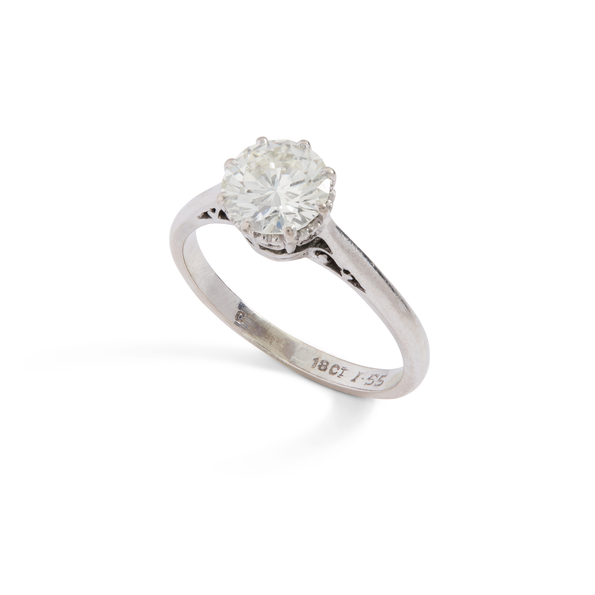 A diamond single-stone ring