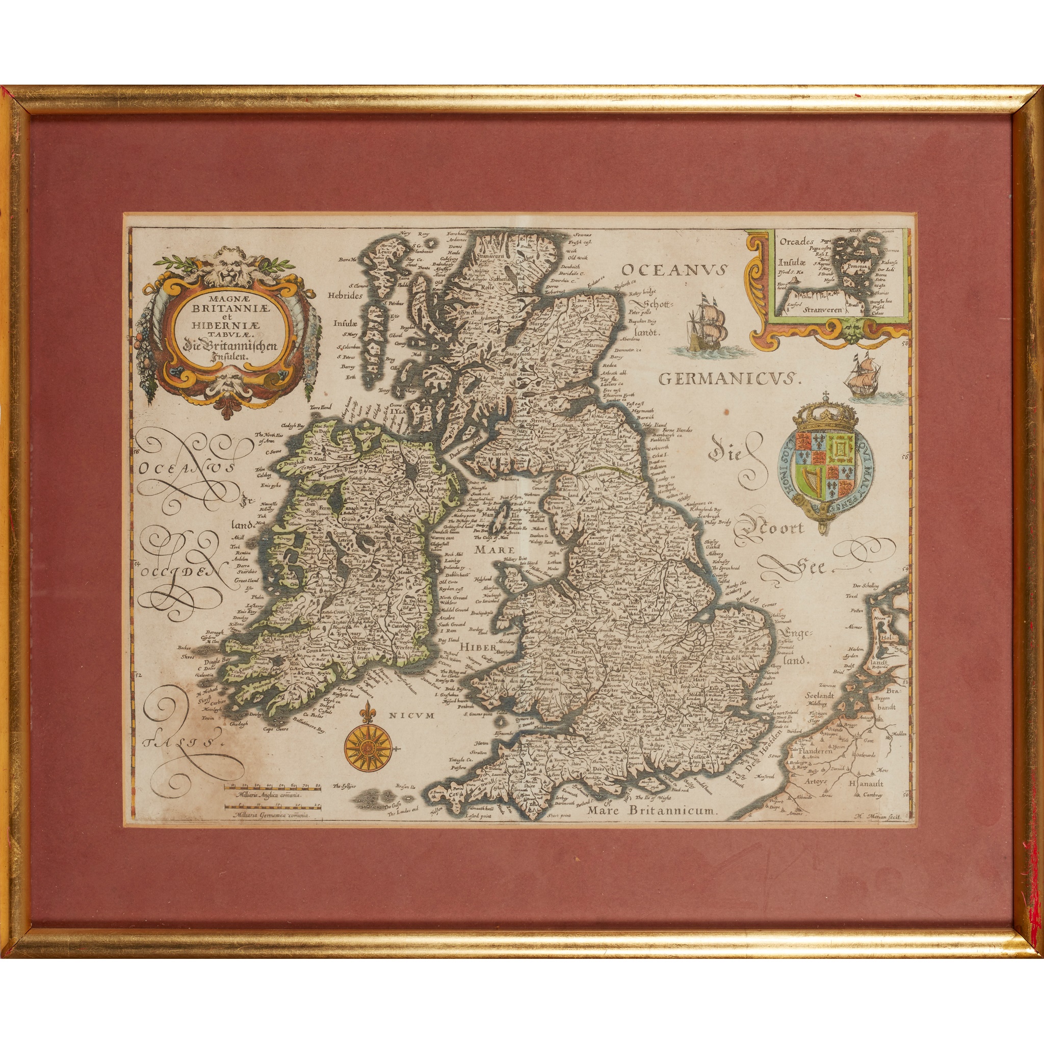 A collection of framed maps