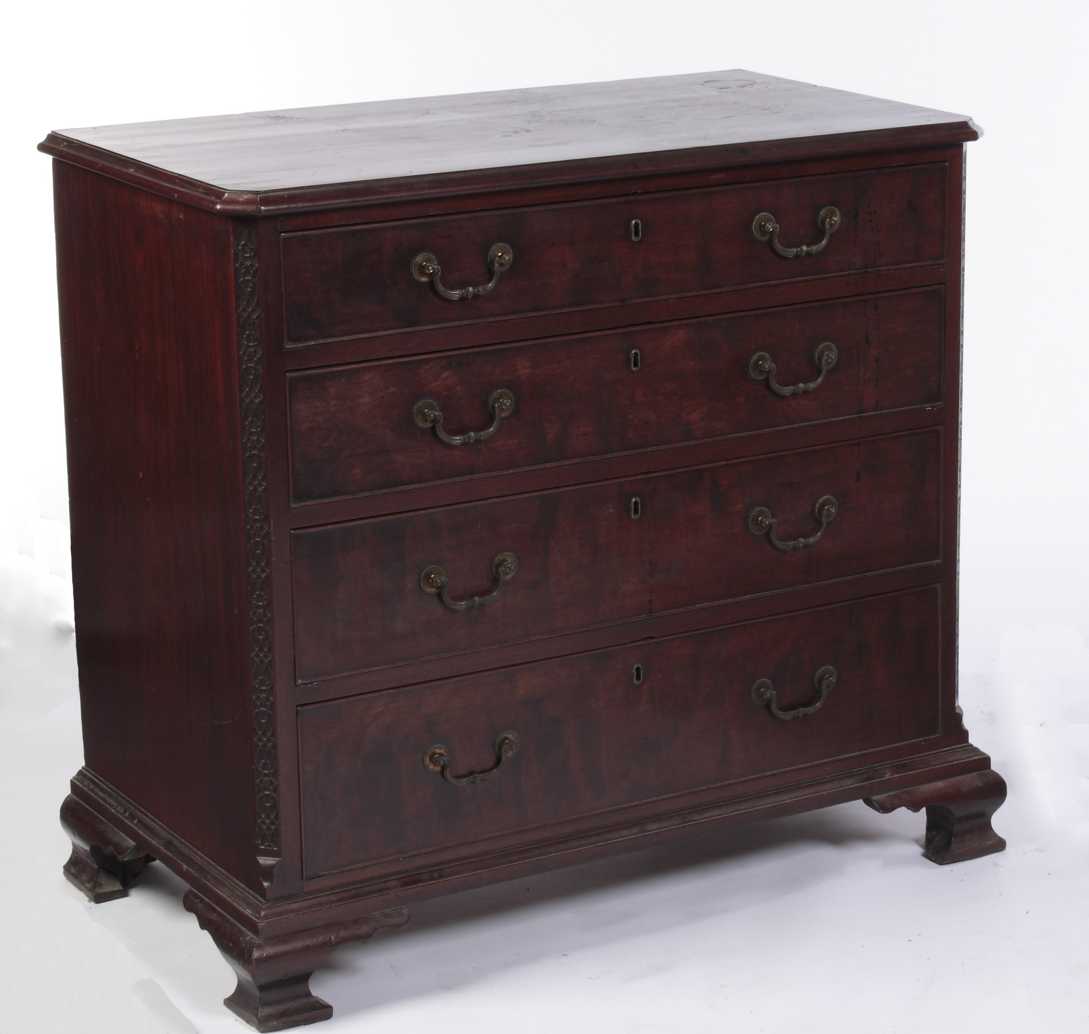 A George III mahogany gentleman's dressing chest