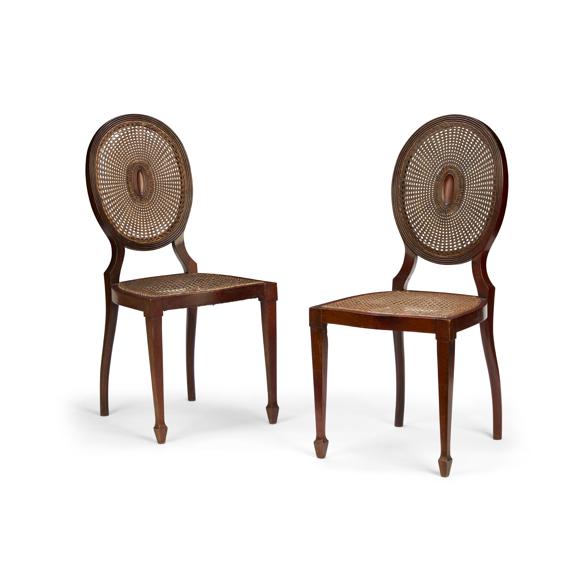 PAIR OF GEORGIAN STYLE MAHOGANY SIDE CHAIRS