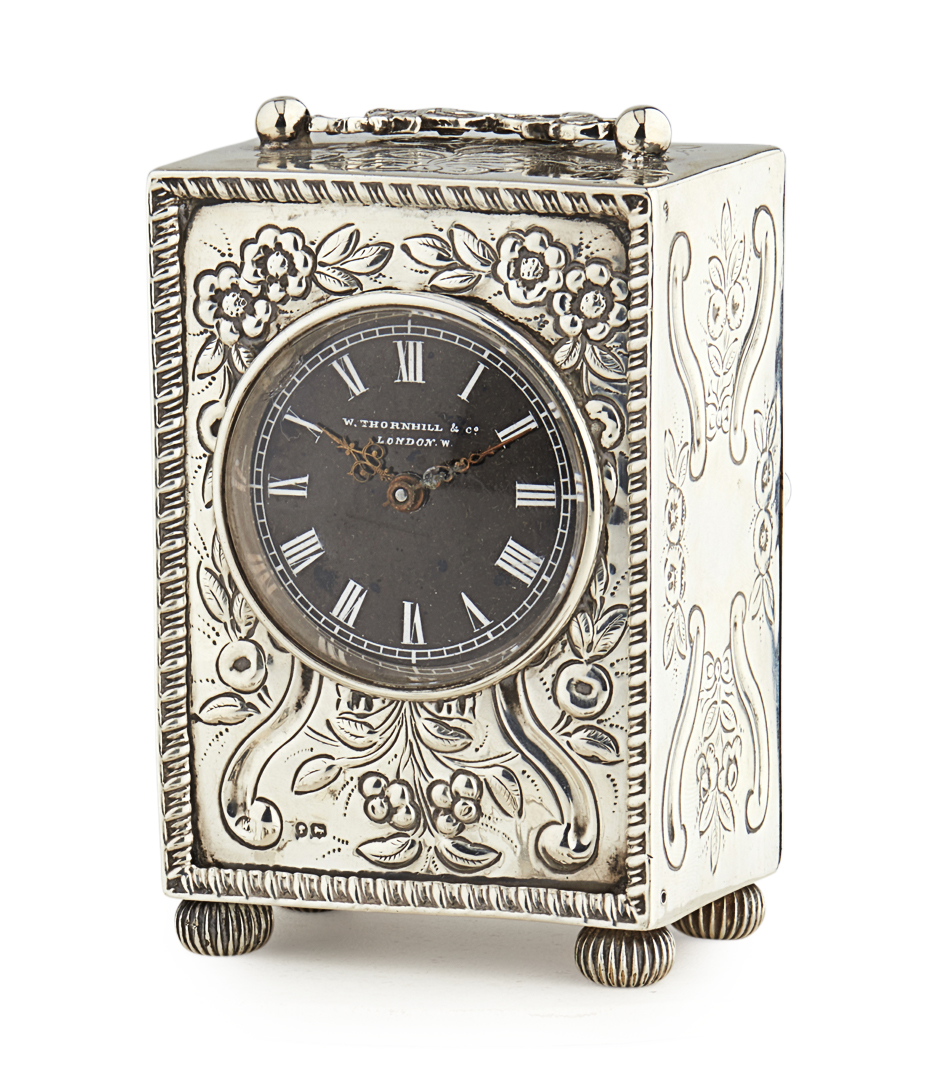 A Victorian silver cased carriage clock