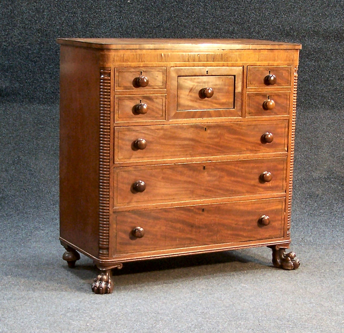 A 19th century mahogany Scotch chest,