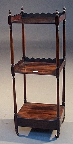 A Regency rosewood etagere